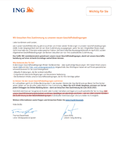 ING Zustimmung neue AGB